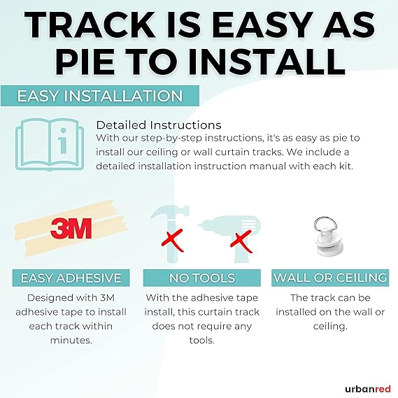 3M Adhesive Curtain Track