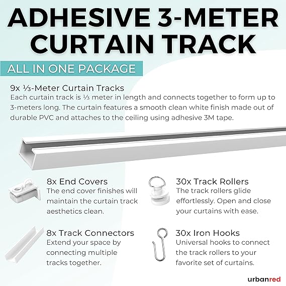 3M Adhesive Curtain Track