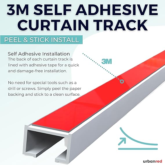 3M Adhesive Curtain Track