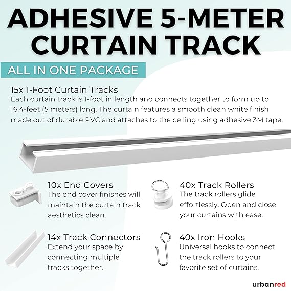 5M Adhesive Curtain Track