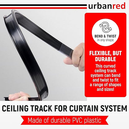 5M Flexible Curtain Track-Black