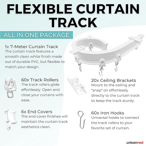 7M Flexible Curtain Track